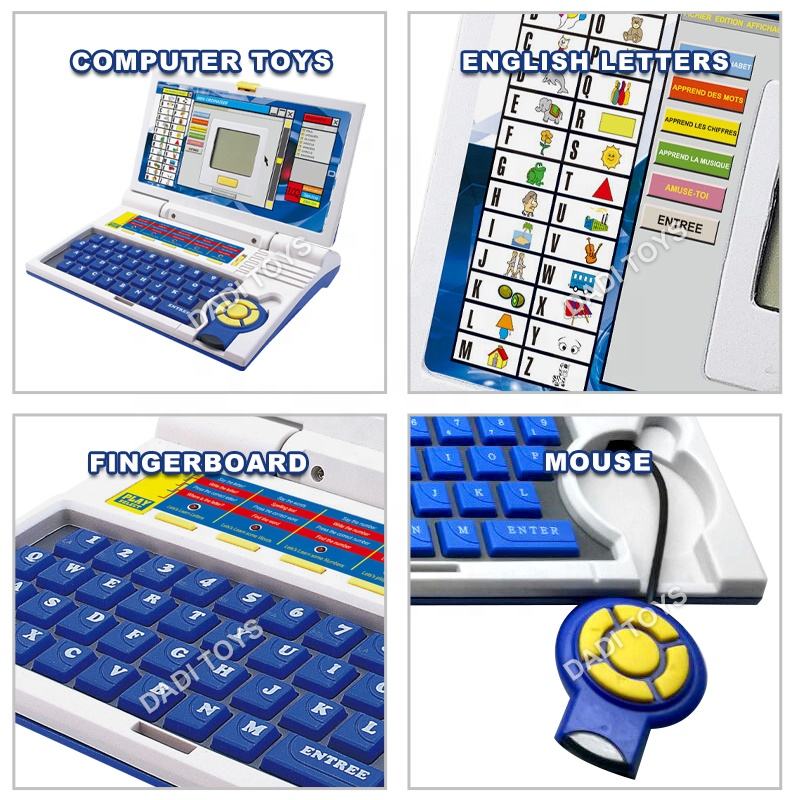 Children's Early Educational ABC Learning Laptop Computer Educational Toy Battery Plastic Cartoon Design Unisex Low Price