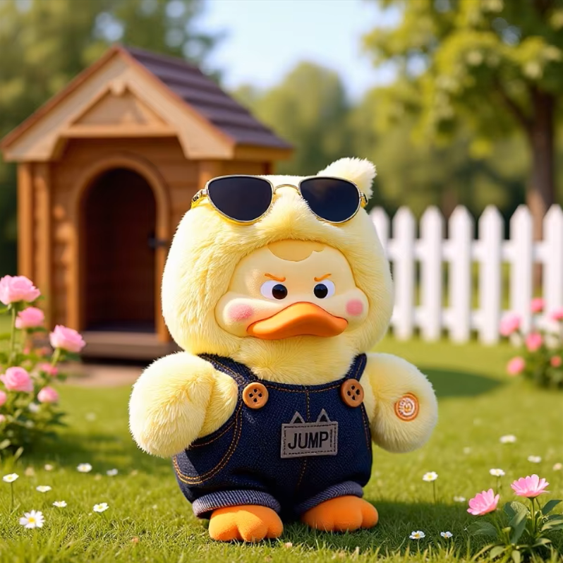 LuluDuck AI-Powered Realistic Intelligent Companion Plush PP Cotton Filled Interactive Doll Voice Chat Toys for Kids 15cm Unisex