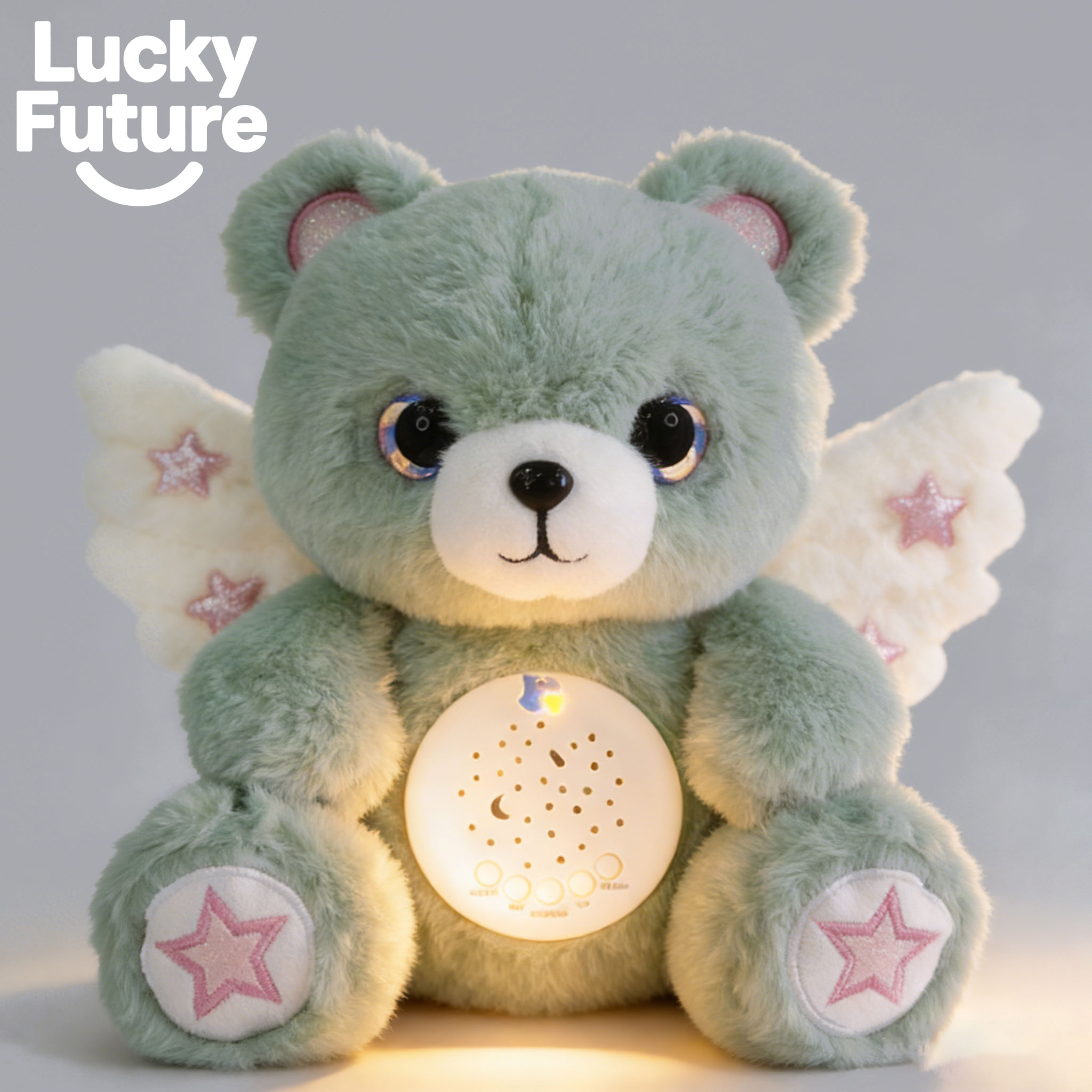 Children's Interactive AI Bear Plush Toy with Detachable & Washable Design Built-in Battery for Educational Play Ages 4-8