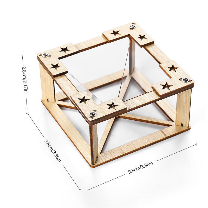 3D Optical Illusion Holographic Projection Wooden/Metal/Plastic Box Educational Toy for Infants 0-3 Months Funny Science No