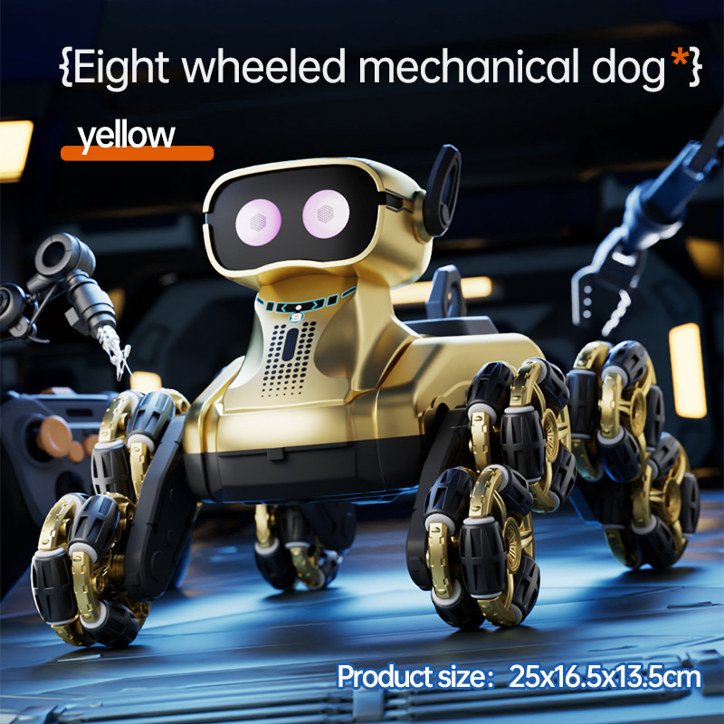 Cross-border Youth Eight-wheel Stunt Car Drift Light Music Smart Robot Dog Toy Electric Plastic HD5100 Indoor Use Remote