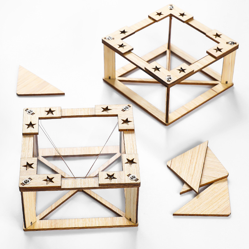 3D Optical Illusion Holographic Projection Wooden/Metal/Plastic Box Educational Toy for Infants 0-3 Months Funny Science No