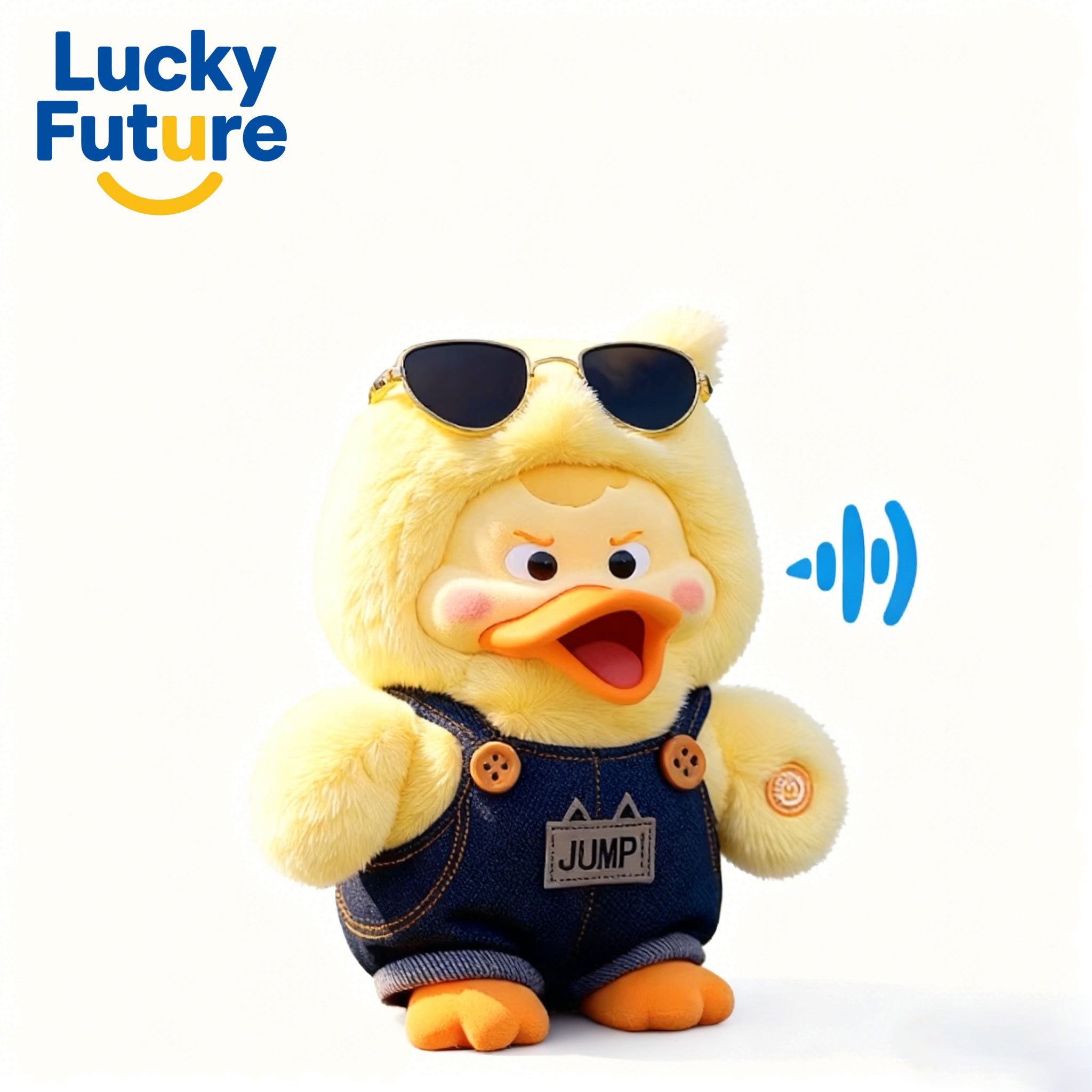 LuluDuck AI-Powered Realistic Intelligent Companion Plush PP Cotton Filled Interactive Doll Voice Chat Toys for Kids 15cm Unisex