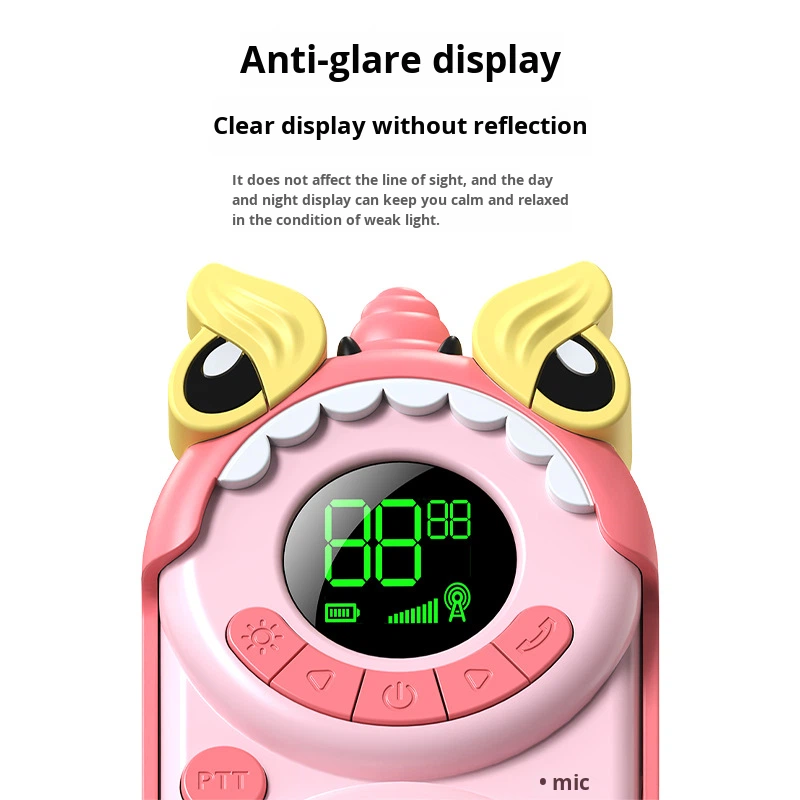 New Arrival Wireless Children's Walkie-Talkie USB Charging 3km Cartoon Mini Plastic Lithium Battery 8/16/20/22 Channels Toy