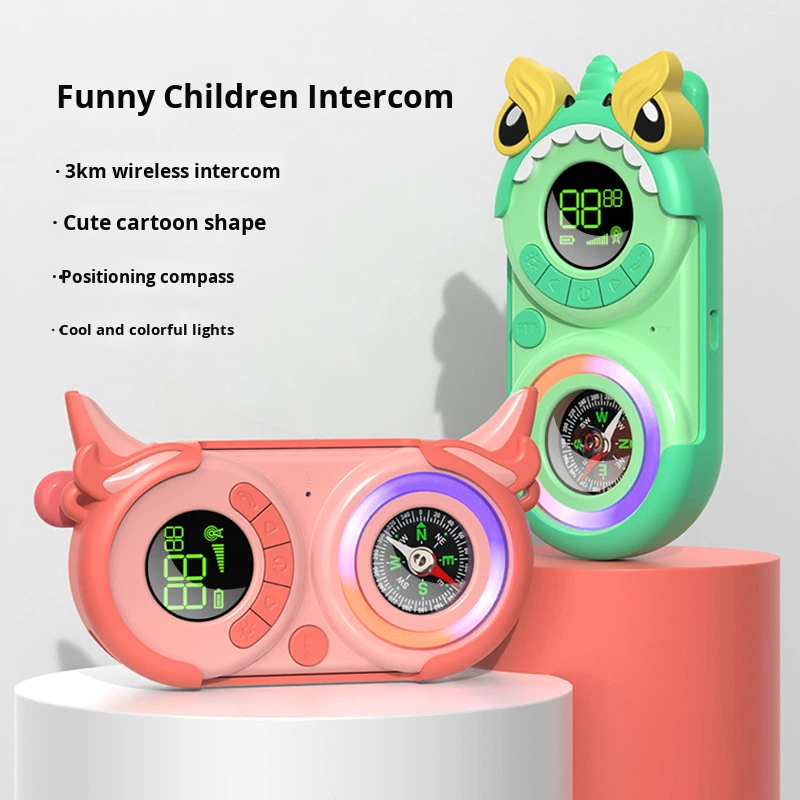 New Arrival Wireless Children's Walkie-Talkie USB Charging 3km Cartoon Mini Plastic Lithium Battery 8/16/20/22 Channels Toy