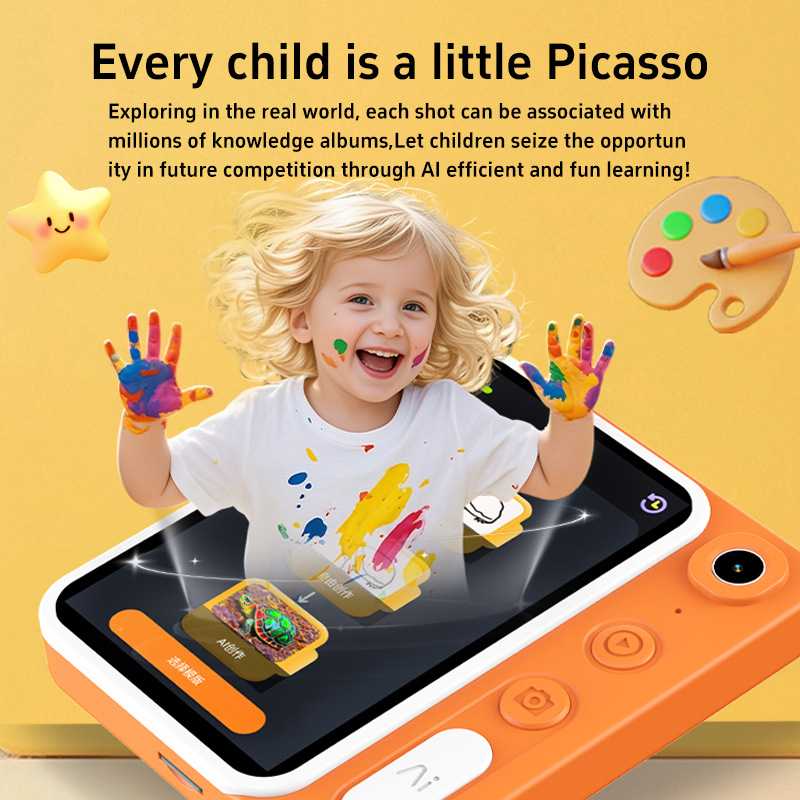 P6 4G Children Interactive Smart Waterproof HD IPS Screen AI Educational Learning Digital Toy Camera Plastic Battery for Kids