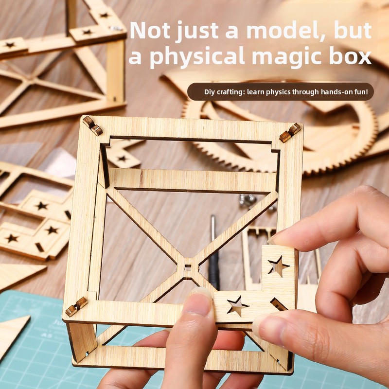 3D Optical Illusion Holographic Projection Wooden/Metal/Plastic Box Educational Toy for Infants 0-3 Months Funny Science No