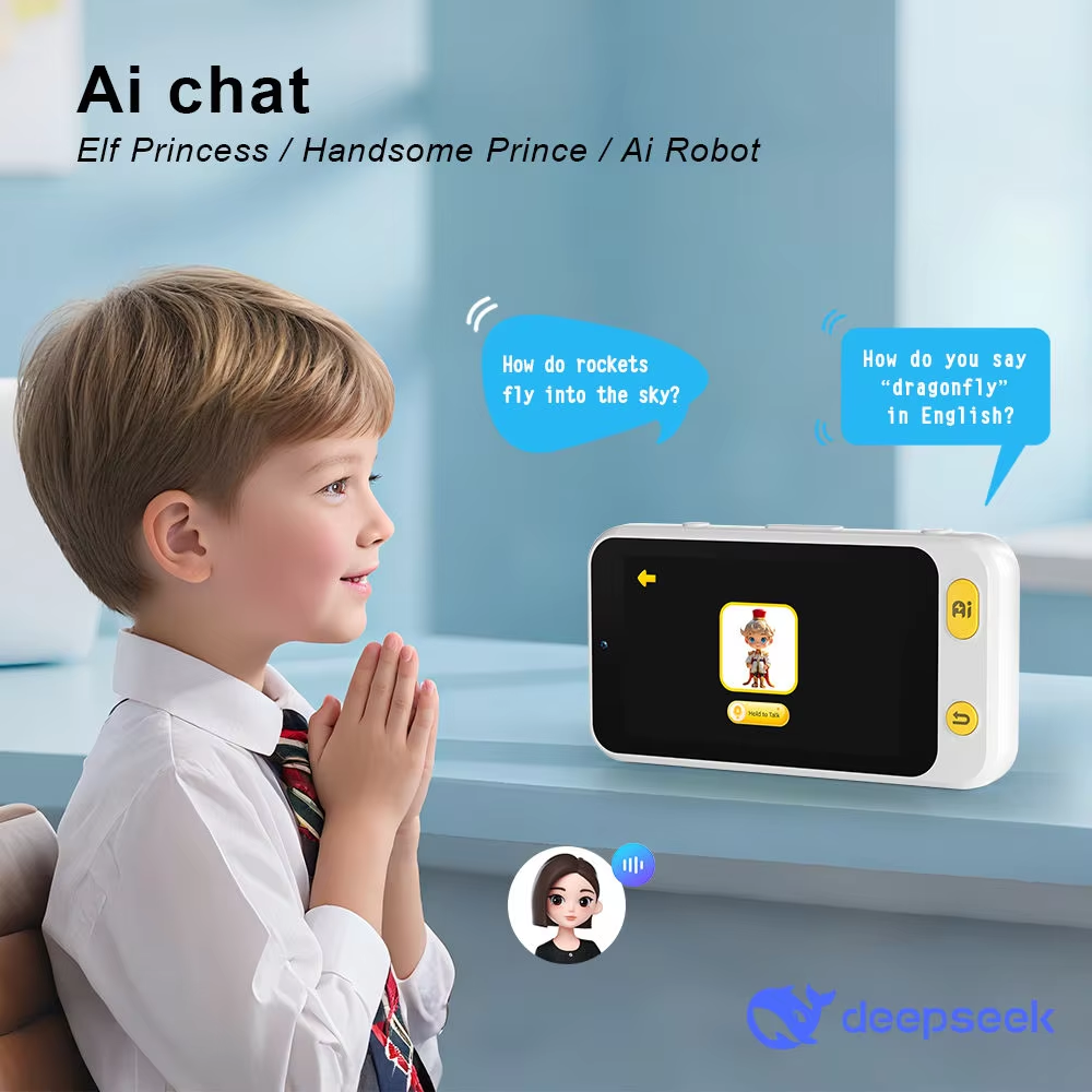 Interactive AI Plastic Battery-Powered Kids Language Learning Camera Toy Educational Object Recognition Projection Games Mini