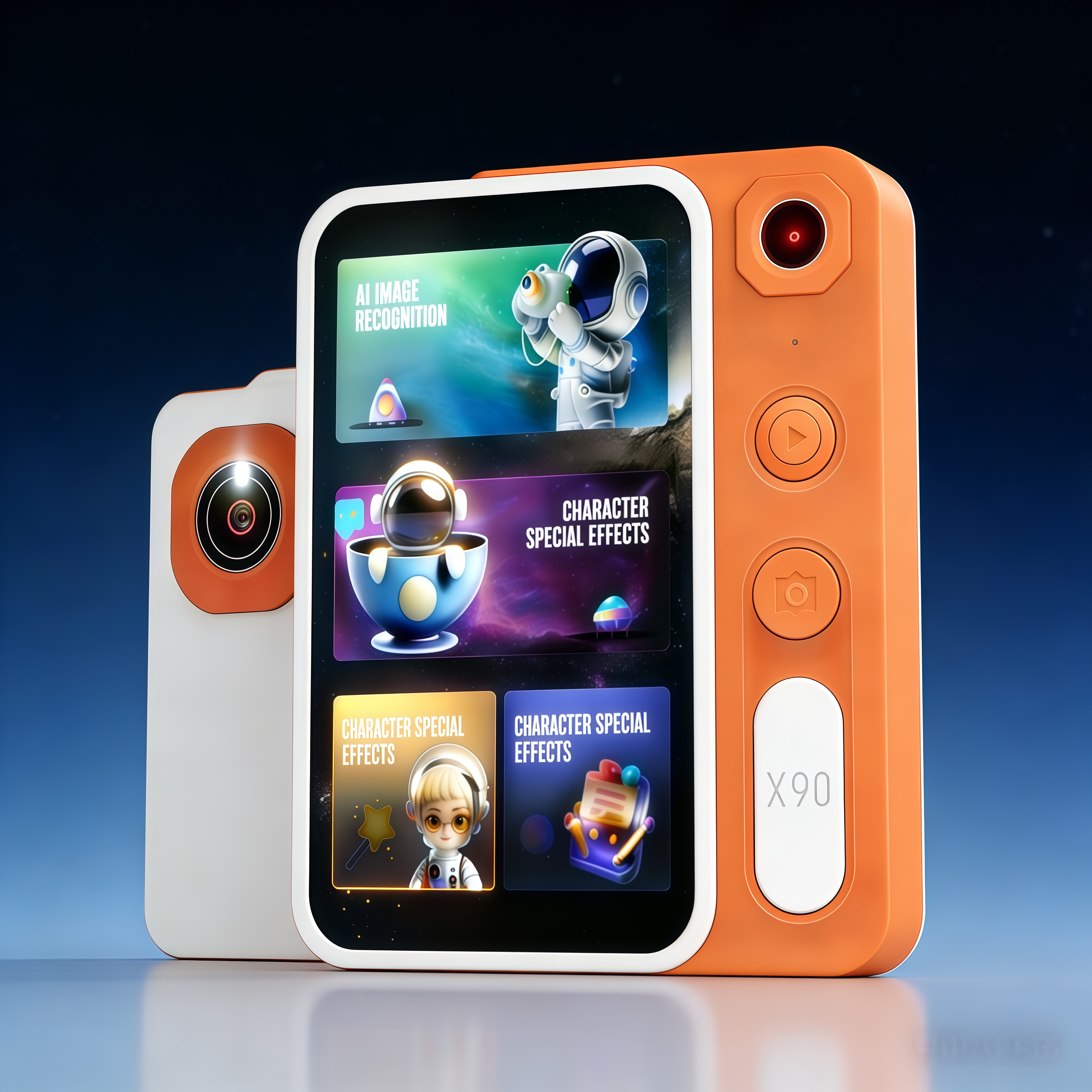 Kids AI Educational Learning Camera Machine 2M+ Science Resources Image Recognition Q&A Interactive Device Plastic Battery