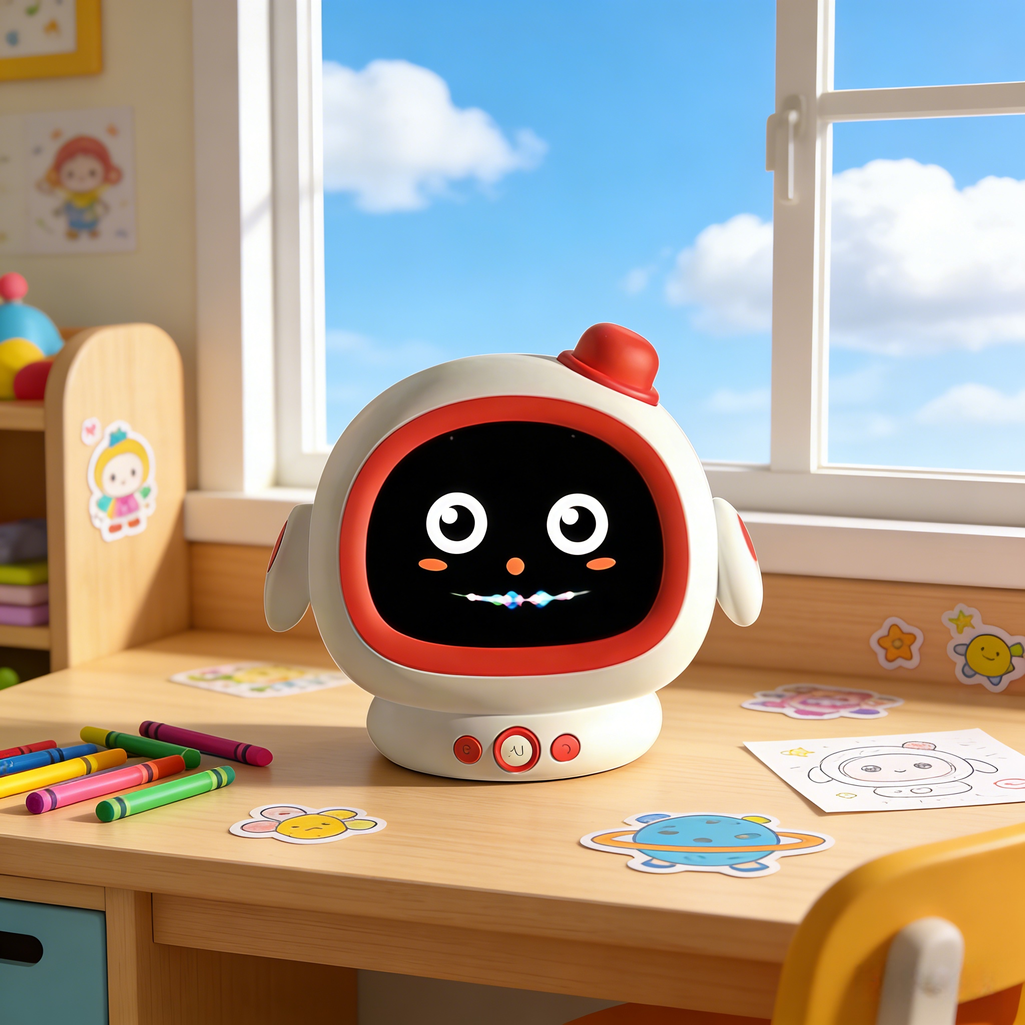 Interactive Educational ABS Plastic AI Robot Alarm Clock