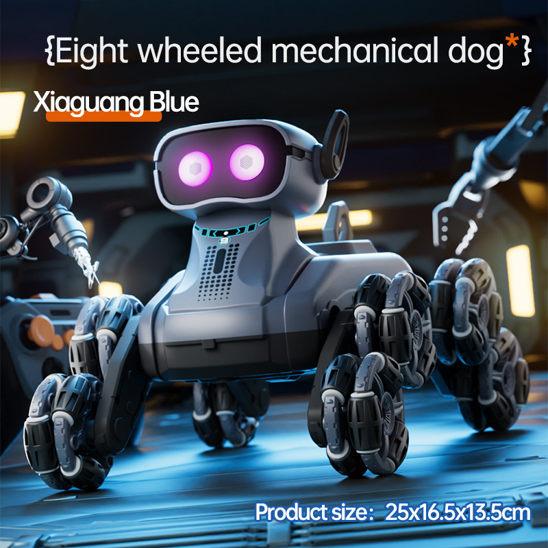 Cross-border Youth Eight-wheel Stunt Car Drift Light Music Smart Robot Dog Toy Electric Plastic HD5100 Indoor Use Remote