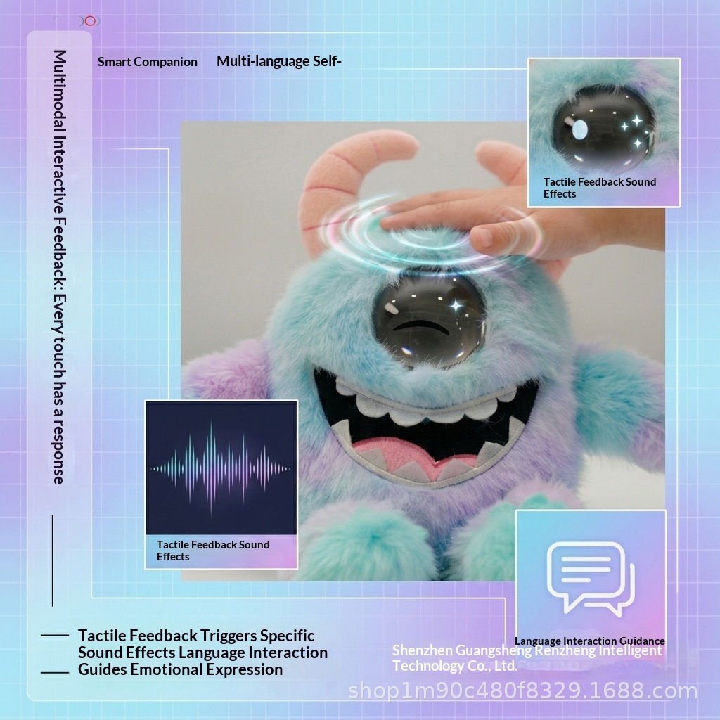 Hot-selling AI Smart Super Soft Plush Doll Talking Companion Electronic Pet Robot Comforter Mesh Washed for Birthday 8-13 Years